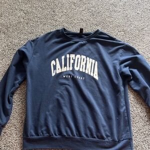 navy graphic crewneck